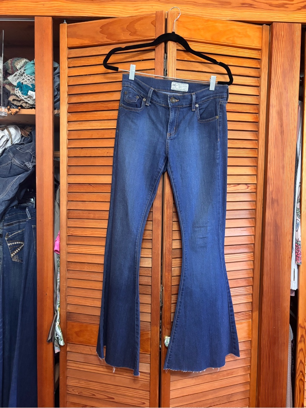 Free People Dark Blue Flare Jeans